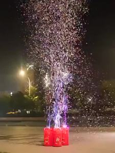 2024 Chinese New Year Imitation Firework Bubble blowing hine Electric Bubbles With Music Light Wedding Party gift