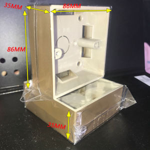 กล่องต่อสายไฟแบบติดผนังชนิด PVC สีทอง ทนไฟ รุ่น 86 ขนาด 33 มม กล่องฐานสวิตช์และเต้ารับ พร้อมช่องใส่สายไฟ ขนาด 35 ซม