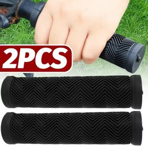 2PCS Universal Grips Rubber Anti Slip Handlebar Grip Shock Absorbing Comfortable Non Slip for Mountain Bike Bicycle Handlebar Cycling