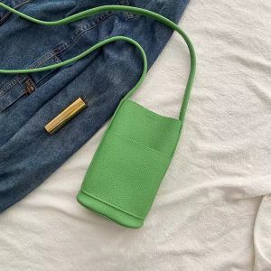 Red Casual Crossbody Phone Bag for Women Mini Fashionable Simple Design 2024 New Style Youth Leather Material Magnetic Buckle Closure