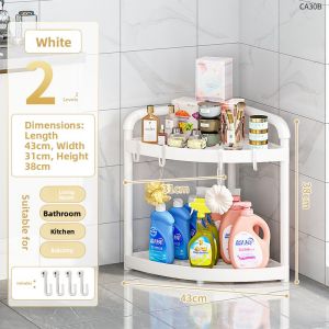 Bathroom Toilet Corner Storage Rack Kitchen Cleaning Tool Set Floor Standing Organizer Shelf Multi-Layer ABS Material