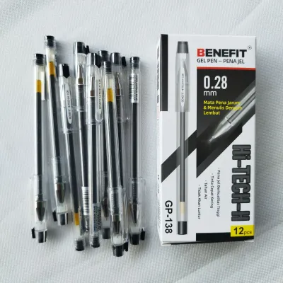 Pulpen Hitech Joyko Warna Biru 0.28mm 1 Pak Isi 12 & 6 Pcs