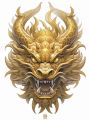 stiker gambar dragon size 15x20 cm print cut. 