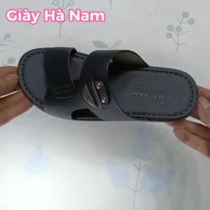 Dép Nam Quai Ngang HÀ NAM Da Bò Thật Cao Cấp DNA2225