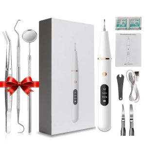 Electric Sonic Dental Calculus Scaler Oral Teeth Tartar Remover Plaque Stains Cleaner Removal Teeth Whitening Portable with LED