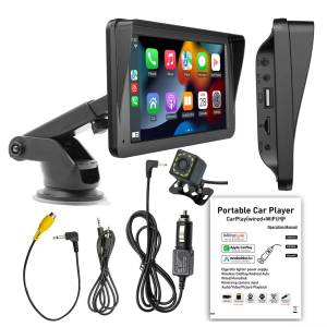 Máy Nghe Nhạc Đa Phương Tiện Ô Tô BQCC 7 Inch Với Carplay Không Dây Android Auto Màn Hình Cảm Ứng Gắn Kính Chắn Nắng Máy Nghe Nhạc MP5 Di Động 5300 Cho Xe Hơi Đa Năng