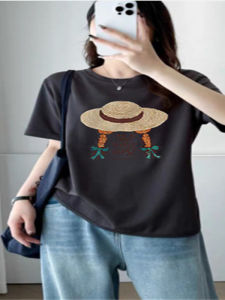 High Quality Pure Cotton Short Sleeve T-Shirt Casual Loose Fashionable Printed Comfortable Breathable Womens Summer Top