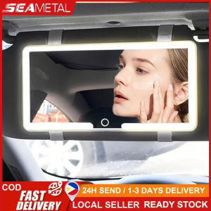 SEAMETAL Car Sun Visor Make Up Mirror Touch Screen Adjustable Brightness 3-Color Switchable Makeup Mirror Charging Vanity Mirror