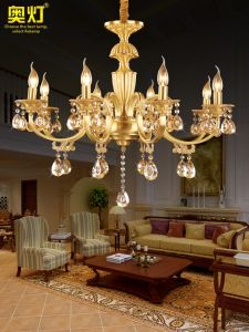 AODENG | Warm Candle Light Chandelier Crystal 8 Bulbs