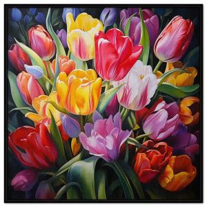 Tranh treo tường dán tường Canvas hoa Tulip. CGI-31