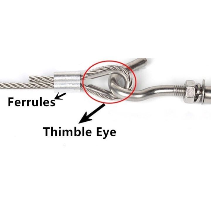 Wire Rope Thimble Eye Stainless Steel 304 Cable Wire Thimble Crimping
