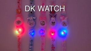 JAM TANGAN ANAK KARAKTER LAMPU SANRIO KUROMI HELLO KITTY MY MELODY CINNAMAROLL UNICORN LUCU 622 632