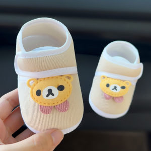 Autumn Baby Foot Protection Toddler Shoes Quilted Bear Soft Bottom Baby Shoes 0-1 Year Old Newborn Baby Cloth Shoes 2