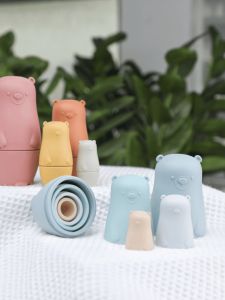 Đồ Chơi Silicon Cấp Thực Phẩm Cho Trẻ Em Đồ Chơi Răng Molar Hoạt Hình Gấu Búp Bê Đồ Chơi Giáo Dục Bốn Món Đồ Chơi Xếp Hình