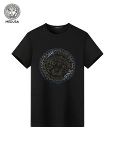 MEIDUSA | Luxury Black Casual Mens Round Neck T-shirt