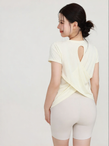 MaxRun World | Lace Hollow Out Beautiful Back Yoga T-shirt
