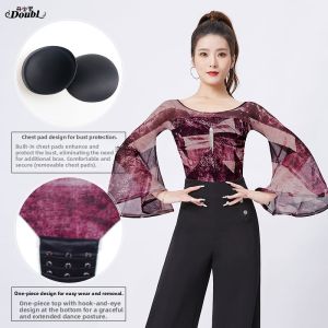 DANBAOLUO | New Design Bell Sleeves High-End Standard Modern Dance Upperwear