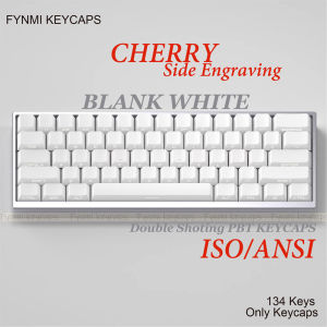 Fynmi bên khắc ISO/ANSI trống anh đào trắng hồ sơ PBT đôi shoting Keycaps cho mechnical bàn phím