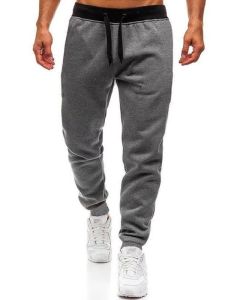 Quần Jogger Nam Ấm Áp Mùa Thu Đông Màu Đen Chất Liệu Lông Cừu Quần Thể Thao Quần Tập Gym Cạp Giữa Có Dây Rút