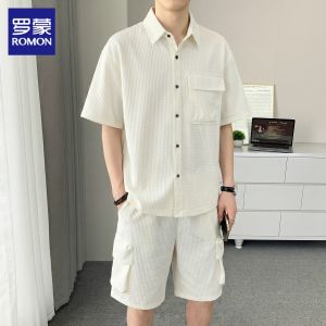 ROMON | Summer Lightweight Loose Mens Casual Set