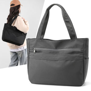 Large Capacity Nylon Oxford Cloth Tote Bag Fashionable Single Shoulder Commuter Bag Womens Handbag Soft Foldable Washable