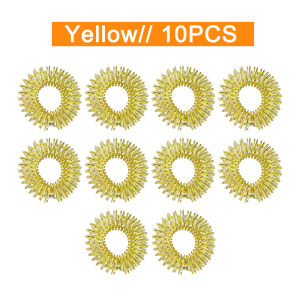 Stainless Steel Acupressure Spiky Finger Rings Set-Silent Sensory Stress Relief Tool Finger Massage and Promoting Circulation