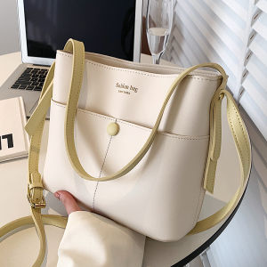Trendy Womens Bucket Bag Fashionable Shoulder Crossbody Bag Versatile High-End Feeling 2025 New Style Soft PU Leather