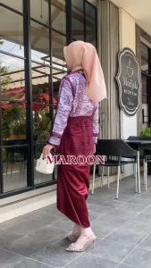 Emran Batik - Oneset Couple Zafira Tulle Gardenia Warna Mix Renda Full Chantily Halus Setelan Inner Outer Rok Lilit Outfit Kondangan Wanita Terbaru