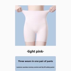 Miiow | Cat Lady Safety Pants Womens Summer Thin Seamless Tummy Control Anti-Light Underwear High Waist Briefs Three-In-One Design
