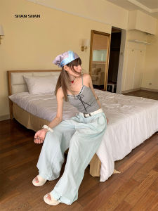 Áo Ba Lỗ Ren Xám Có Thắt Nơ Bướm Cho Nữ Mùa Hè Áo Khoác Ngoài Gợi Cảm Có Đệm Ngực Áo Ngắn Bên Trong Áo Ngắn Màu Trơn