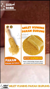 MILET KUNING pakan burung biji milet makanan burung lovebird kenari