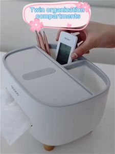 กล่องทิชชู่ มีที่วางโทรศัพท์ ที่ใส่ทิชชู่ กล่องกระดาษทิชชู่ มี 3 สี