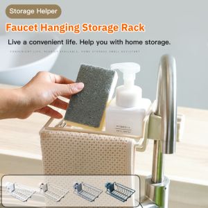 Faucet Hanging Storage Rack Bathroom Shower Shelves Sink Hanging Holder Sponge Kitchen Drain Organizer Shelf