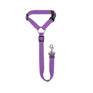 2-in-1 Pet Car Seat Belt Nylon Lead Leash Backseat Safety Belt Adjustable Dogs Harness Collar Dog Chain Accessories