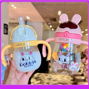 Cốc Cắm Dễ Thương Cho Trẻ Em Cốc Nhựa Chống Rơi Có Tách Và Đo Lường Để Uống Sữa Và Nước Cho Bé Trai Và Bé Gái