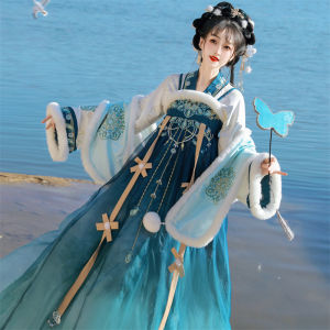 Áo Choàng Cổ Dài Hanfu Phong Cách Đường Cổ Điển Cho Nữ Mùa Thu Đông Phong Cách Thường Ngày Nguyên Bản Hanxu Yú Yù