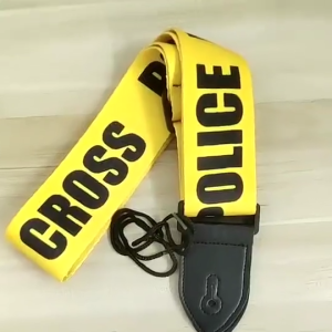 Guitar Strap Adjustable Guitar Shoulder Strap for Acoustic Electric Guitar and Bass Guitar New Police Line Guitar Strap for Bass & Electric Guitars - Durable Adjustable High-Quality Accessory