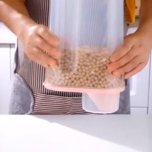 Dispenser Kontainer Plastik N47 2L Beras Snack dengan Gelas Ukur