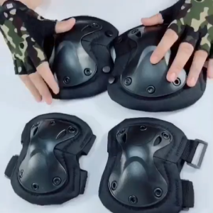 Bọc gối bảo hộ 4 mảnh bằng dây đeo tùy chỉnh Bộ bảo hộ chân tay cỡ lớn cho người lớn & thanh niên - Bảo vệ tối ưu khi trượt patin trượt ván