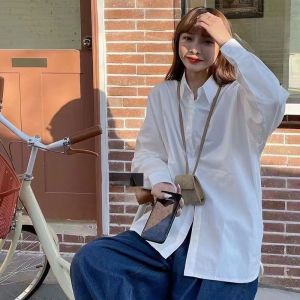 Áo Sơ Mi Nữ Dáng Rộng Tay Dài Màu Hồng Phong Cách Hàn Quốc Mùa Hè 2025 Áo Khoác Ngoài Chống Nắng Áo Len Cardigan Cổ Polo Màu Trơn