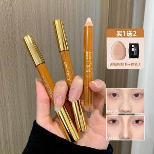 Dual-Head Cheek Highlighting Concealer Stick Face Shading out of Office Professional Makeup Tool for Any Skin Type