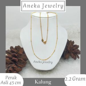 Kalung Jedar Itali Gold dan Silver Perak Asli 925