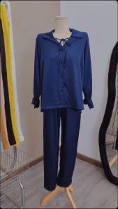 Bộ Đồ Ngủ Nữ J&A  Pijama cao cấp mát mẻ thấm hút tốt 7 Màu Tài Lộc May Mắn Hợp Phong Thủy Nâng Tầm Khí Chất Dây Thắt Nơ Xinh Xắn JA.014