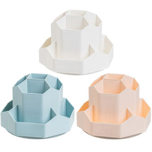 【Hàng mới】 hộp đựng văn phòng phẩm giá đựng bút chì xoay được 9 ngăn nồi cốc chì dễ thương xoay được 360 độ để đồ dùng văn phòng phẩm