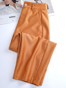 High Waist Straight Leg Pants Summer Womens Loose Thin New Style Slimming Casual Pants Nine Points Versatile Suit Pants