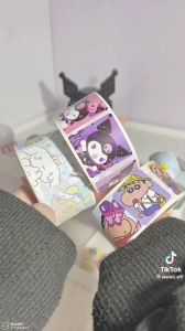 [HCM]Cuộn 200 miếng tem niêm phong sticker Sanrio Kuromi Cinamarol Hellokitty Melody …