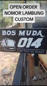 .nomor lambung Lampu no lambung bus custom 12/24volt bisa reques sesuai ke inginan