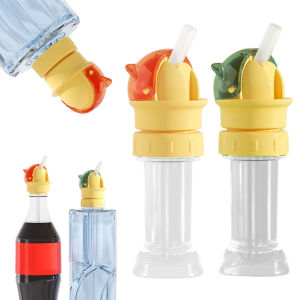 1/5pcs Water Bottle Cap Reusable Children Beverage Water Bottle Straw Lid Bottle Mouth Conversion Cover Self Drinking Straw Cap