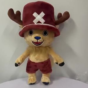 Bandai | Bandai Anime One Piece Tony Chopper Plush Doll Cute Ship Doctor Deer with Pink Hat Anime Peripherals Toy Birthday Christmas Gift