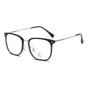 JN IMPRESSION แว่นตาย้อนยุค0องศาสำหรับผู้หญิงป้องกันแสงสีฟ้า TR ไม่มีใบสั่งยาเฟรมขนาดใหญ่